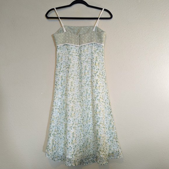 Elly y2k Vintage Knee Length Dress Light Green Size S - Picture 2 of 12